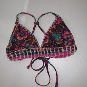 Floral bathing suit top